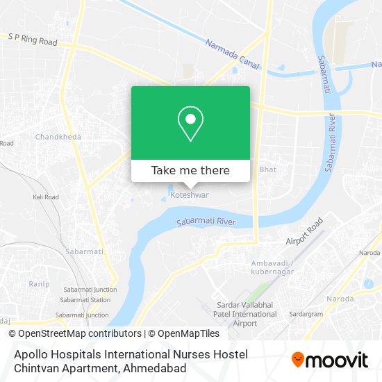 Apollo Hospitals International Nurses Hostel Chintvan Apartment map