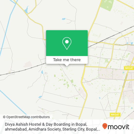 Divya Ashish Hostel & Day Boarding in Bopal, ahmedabad, Amidhara Society, Sterling City, Bopal, Ahm map