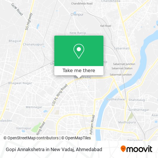 Gopi Annakshetra in New Vadaj map