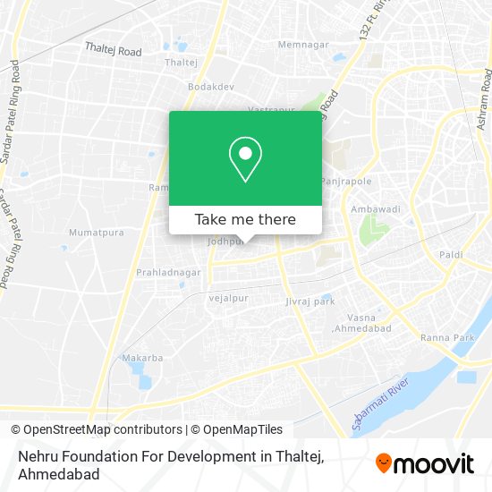 Nehru Foundation For Development in Thaltej map