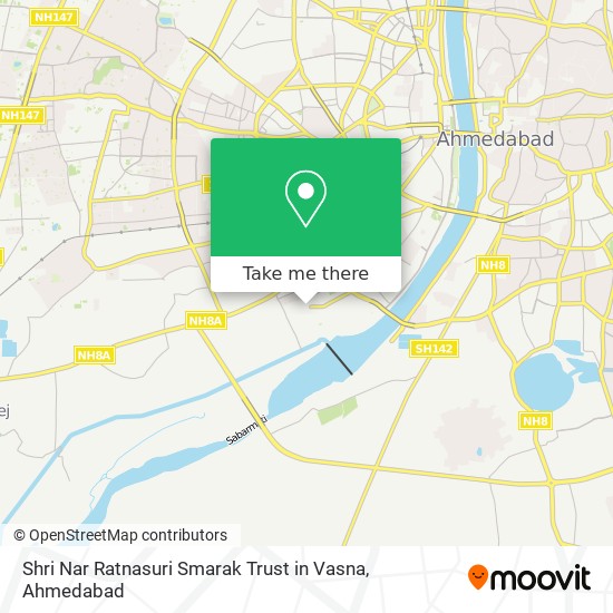 Shri Nar Ratnasuri Smarak Trust in Vasna map