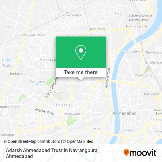 Adarsh Ahmedabad Trust in Navrangpura map