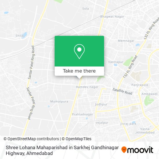 Shree Lohana Mahaparishad in Sarkhej Gandhinagar Highway map