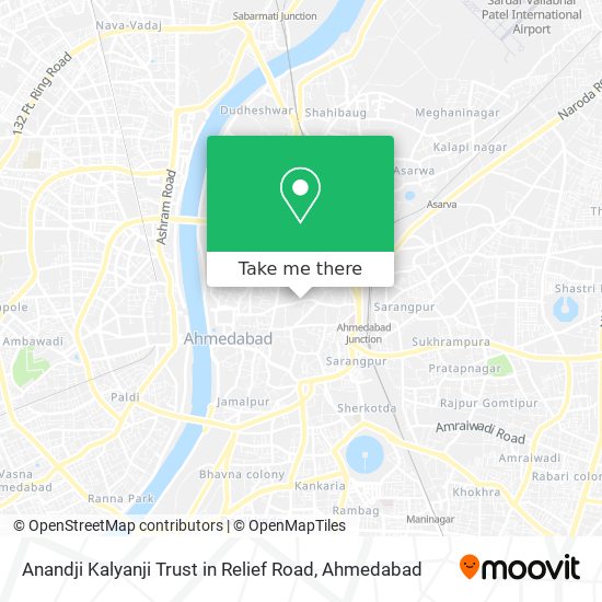 Anandji Kalyanji Trust in Relief Road map