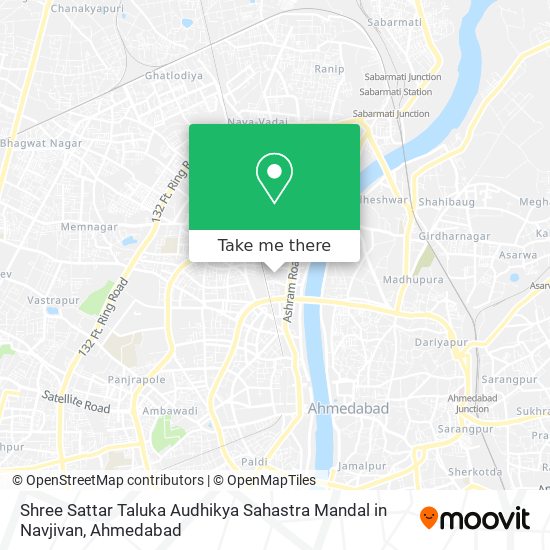 Shree Sattar Taluka Audhikya Sahastra Mandal in Navjivan map