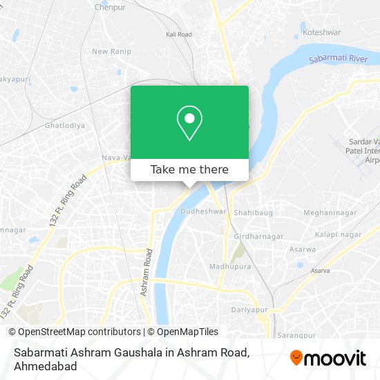 Sabarmati Ashram Gaushala in Ashram Road map