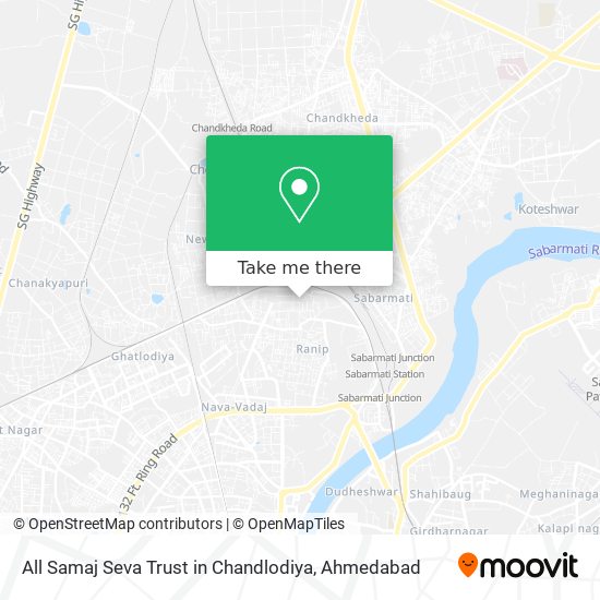 All Samaj Seva Trust in Chandlodiya map