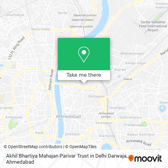 Akhil Bhartiya Mahajan Parivar Trust in Delhi Darwaja map