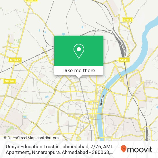 Umiya Education Trust in , ahmedabad, 7 / 76, AMI Apartment,, Nr.naranpura, Ahmedabad - 380063 map