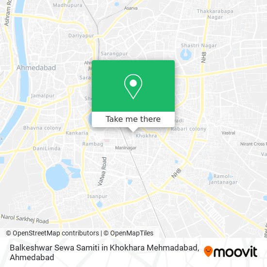 Balkeshwar Sewa Samiti in Khokhara Mehmadabad map