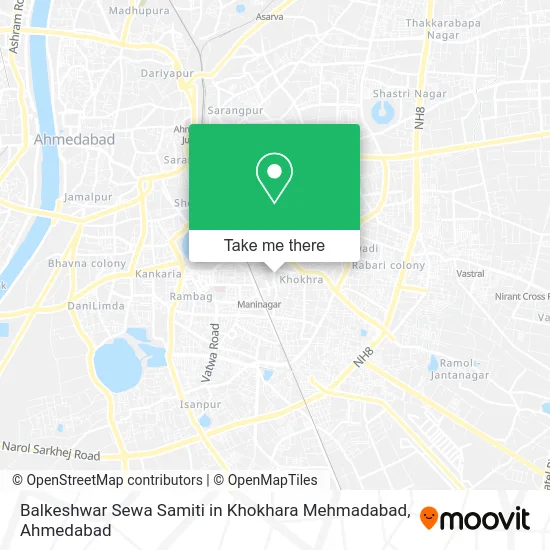 Balkeshwar Sewa Samiti in Khokhara Mehmadabad map