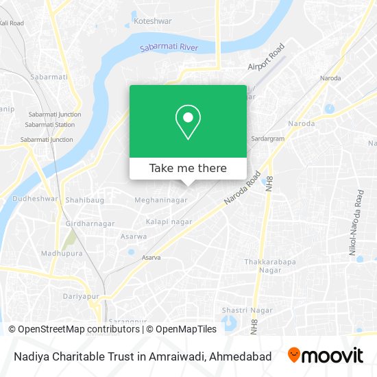 Nadiya Charitable Trust in Amraiwadi map