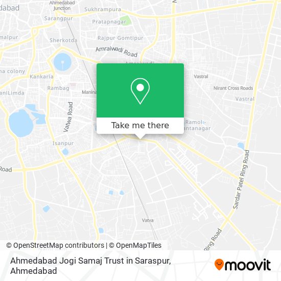 Ahmedabad Jogi Samaj Trust in Saraspur map