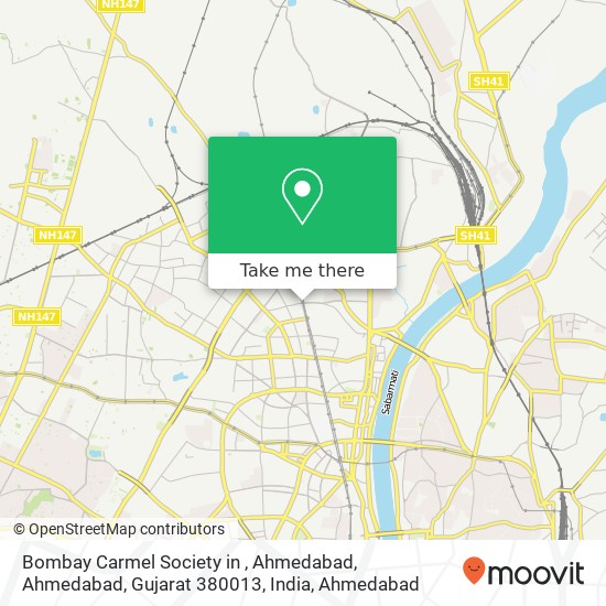 Bombay Carmel Society in , Ahmedabad, Ahmedabad, Gujarat 380013, India map