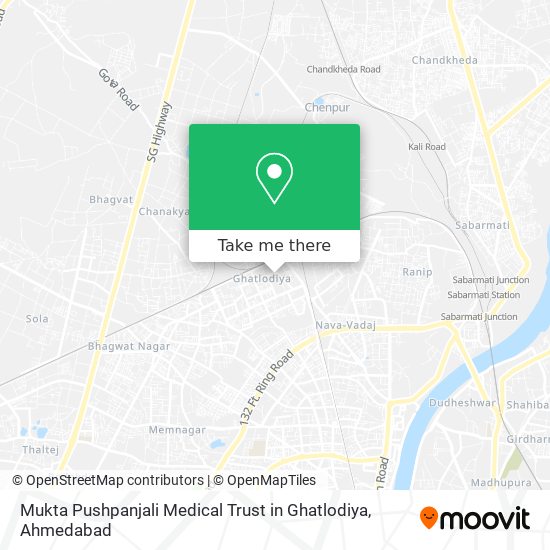 Mukta Pushpanjali Medical Trust in Ghatlodiya map