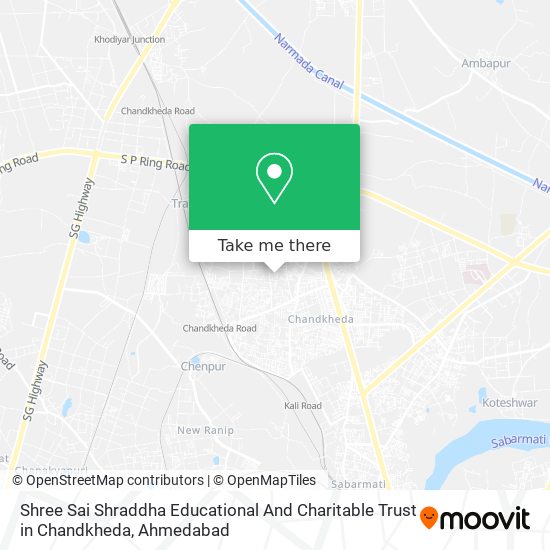 Shree Sai Shraddha Educational And Charitable Trust in Chandkheda map