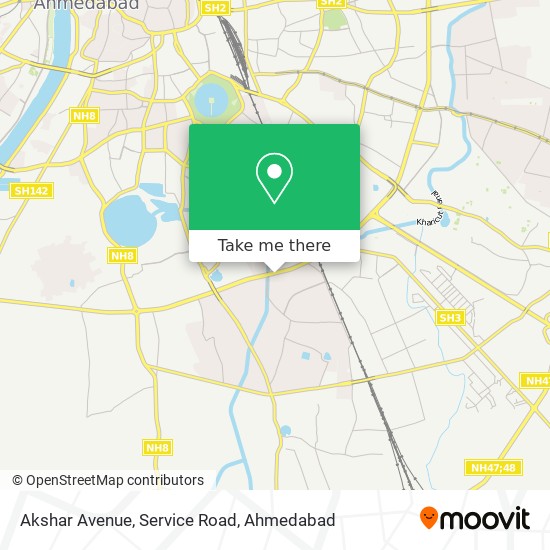 Akshar Avenue, Service Road map