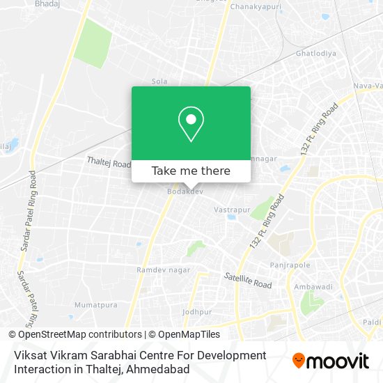 Viksat Vikram Sarabhai Centre For Development Interaction in Thaltej map