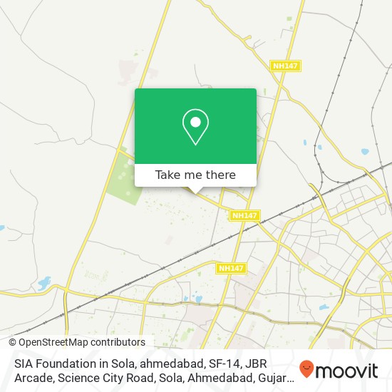 SIA Foundation in Sola, ahmedabad, SF-14, JBR Arcade, Science City Road, Sola, Ahmedabad, Gujarat 3 map