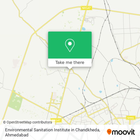 Environmental Sanitation Institute in Chandkheda map