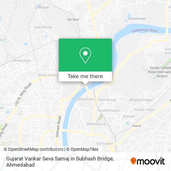 Gujarat Vankar Seva Samaj in Subhash Bridge map