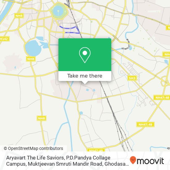 Aryavart The Life Saviors, P.D.Pandya Collage Campus, Muktjeevan Smruti Mandir Road, Ghodasar, Vatv map