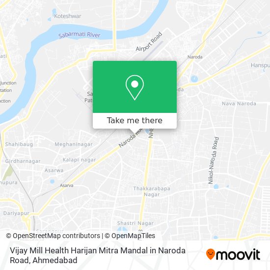 Vijay Mill Health Harijan Mitra Mandal in Naroda Road map