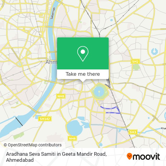 Aradhana Seva Samiti in Geeta Mandir Road map