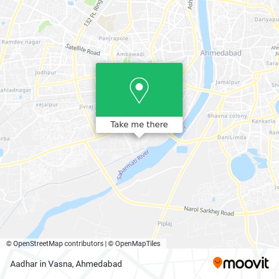 Aadhar in Vasna map