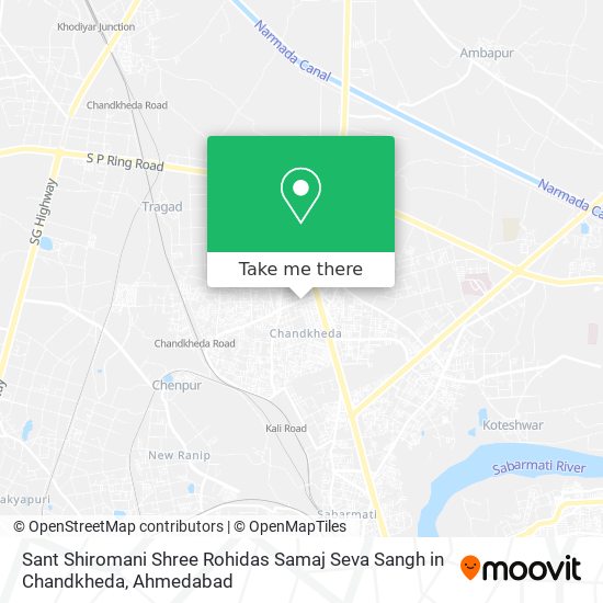 Sant Shiromani Shree Rohidas Samaj Seva Sangh in Chandkheda map