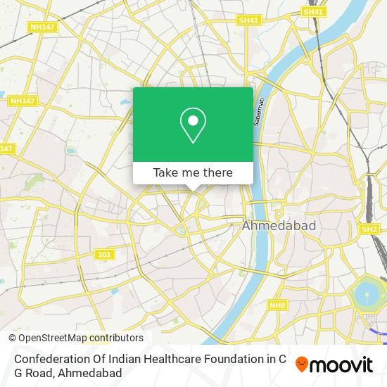 Confederation Of Indian Healthcare Foundation in C G Road map