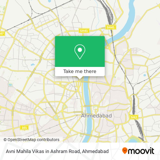 Avni Mahila Vikas in Ashram Road map