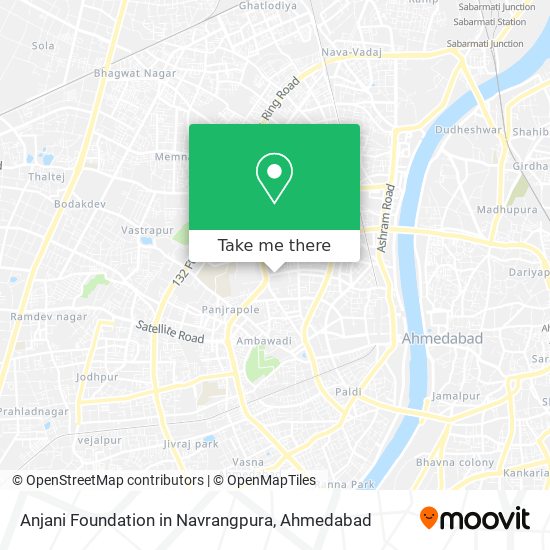 Anjani Foundation in Navrangpura map