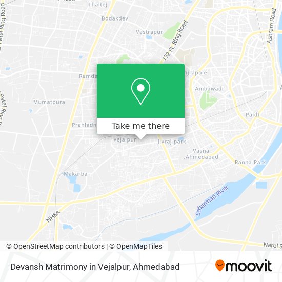 Devansh Matrimony in Vejalpur map