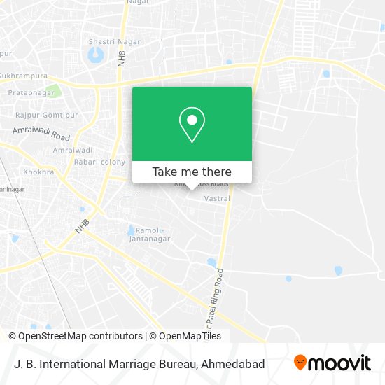 J. B. International Marriage Bureau map