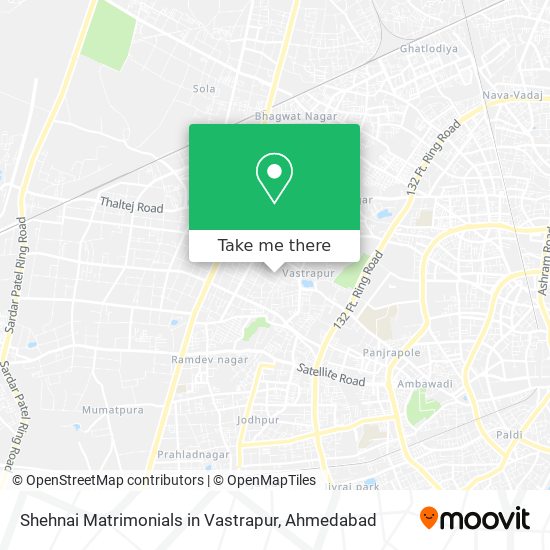 Shehnai Matrimonials in Vastrapur map