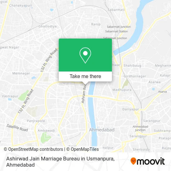 Ashirwad Jain Marriage Bureau in Usmanpura map