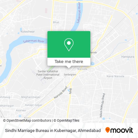 Sindhi Marriage Bureau in Kubernagar map