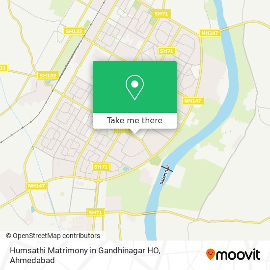 Humsathi Matrimony in Gandhinagar HO map