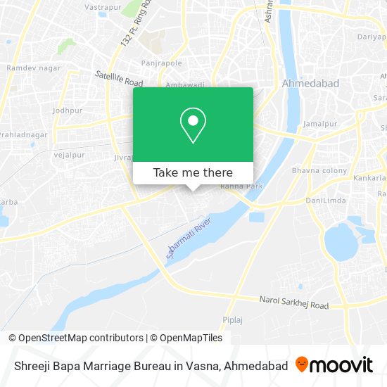 Shreeji Bapa Marriage Bureau in Vasna map