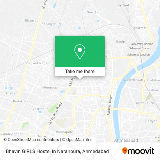 Bhavin GIRLS Hostel in Naranpura map