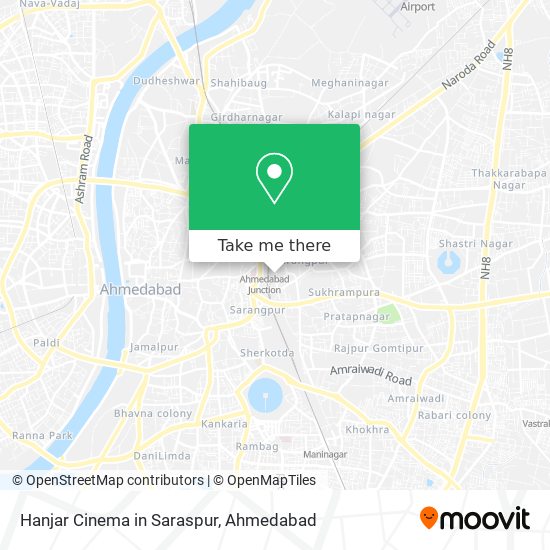 Hanjar Cinema in Saraspur map