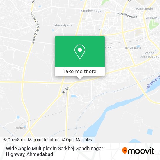 Wide Angle Multiplex in Sarkhej Gandhinagar Highway map