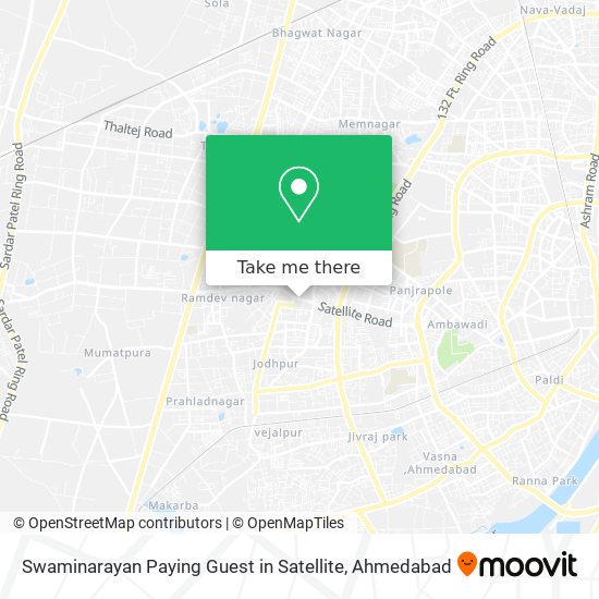 Swaminarayan Paying Guest in Satellite map