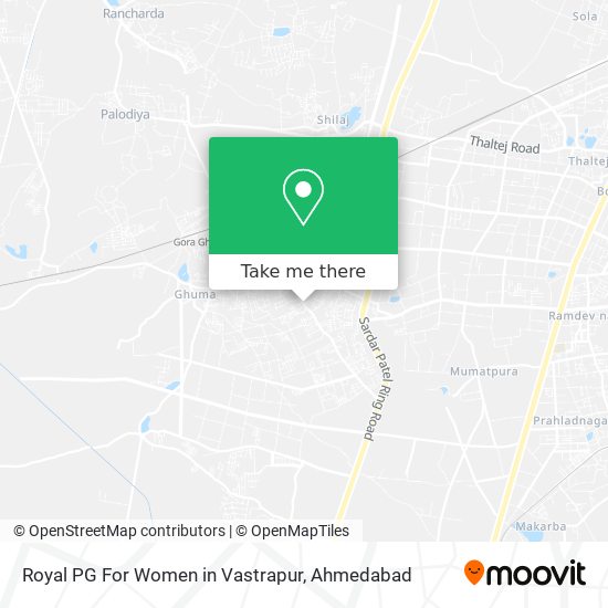 Royal PG For Women in Vastrapur map