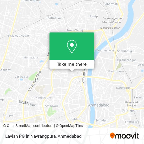 Lavish PG in Navrangpura map