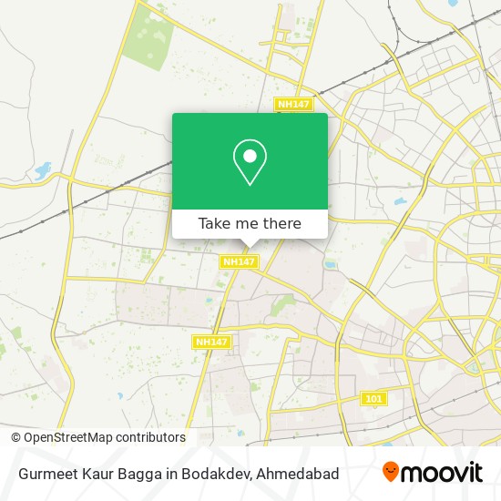 Gurmeet Kaur Bagga in Bodakdev map