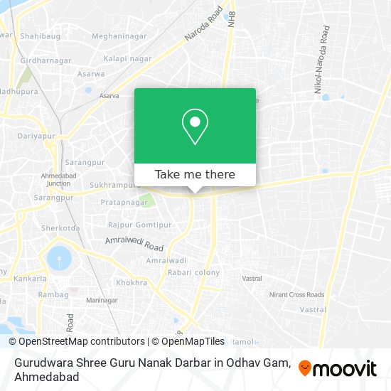 Gurudwara Shree Guru Nanak Darbar in Odhav Gam map