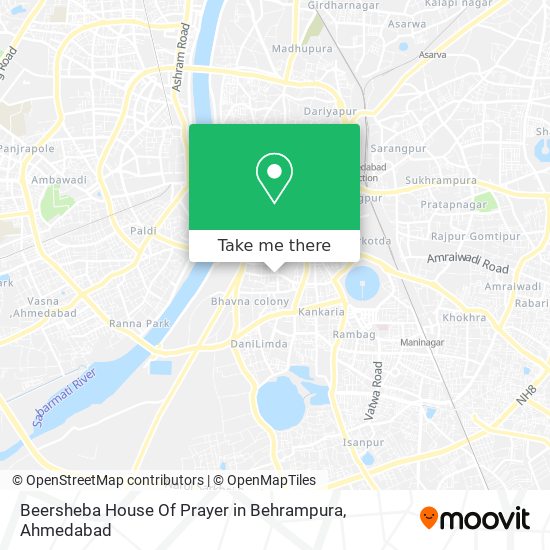 Beersheba House Of Prayer in Behrampura map