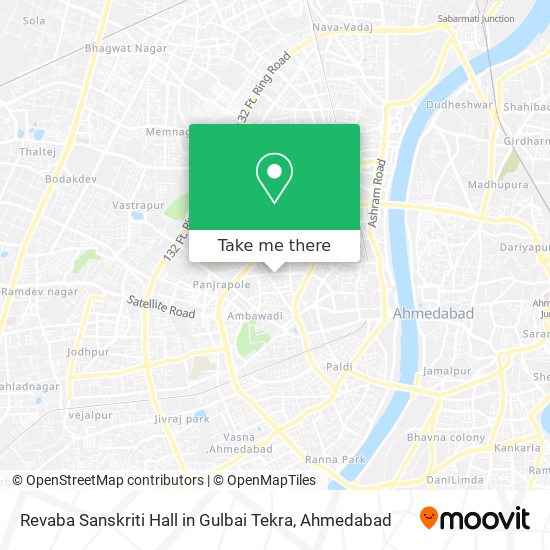 Revaba Sanskriti Hall in Gulbai Tekra map